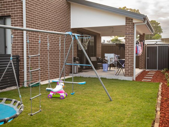 The backyard where the baby was found. Picture: Julian Andrews