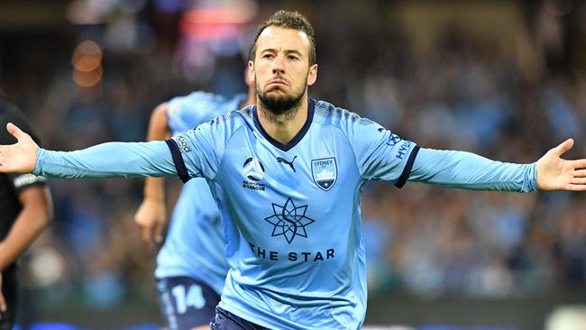 Sydney FC striker Adam Le Fondre has hit the ground running. Picture: AAP