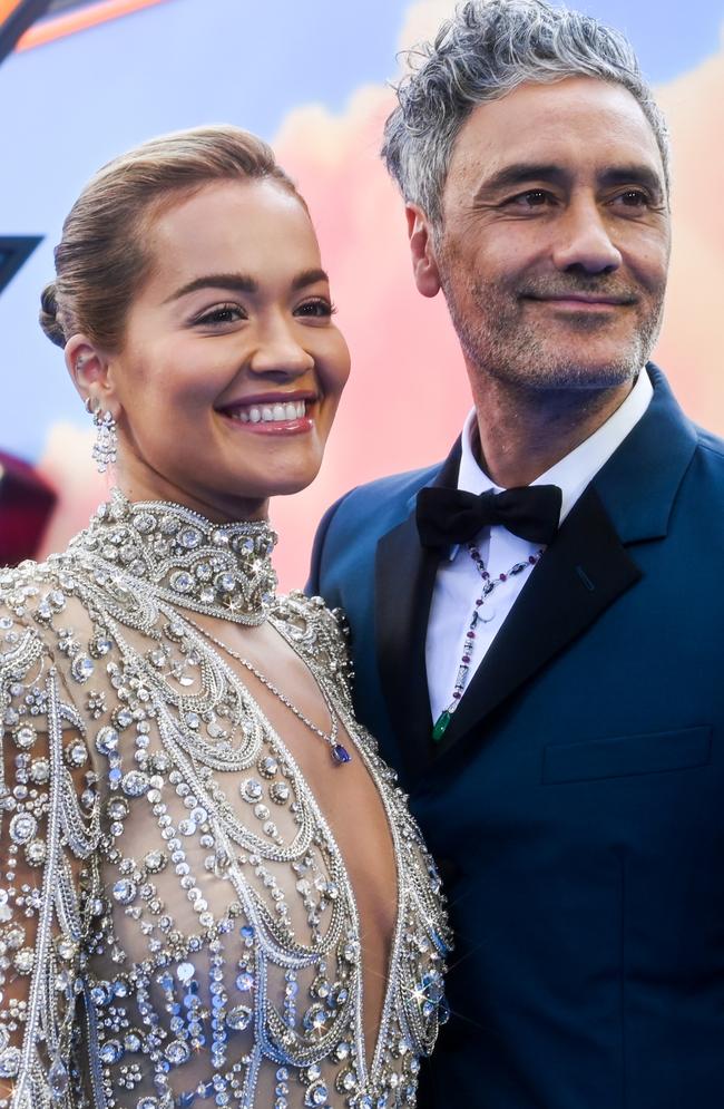 Rita Ora and Taika Waititi on the red carpet. Picture: Getty Images for Disney