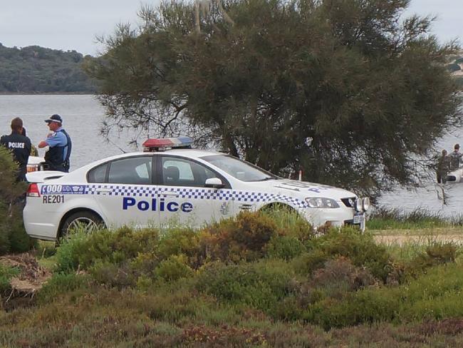 Police discuss ways to safely detonate packages of TATP. Picture: Bunbury Mail