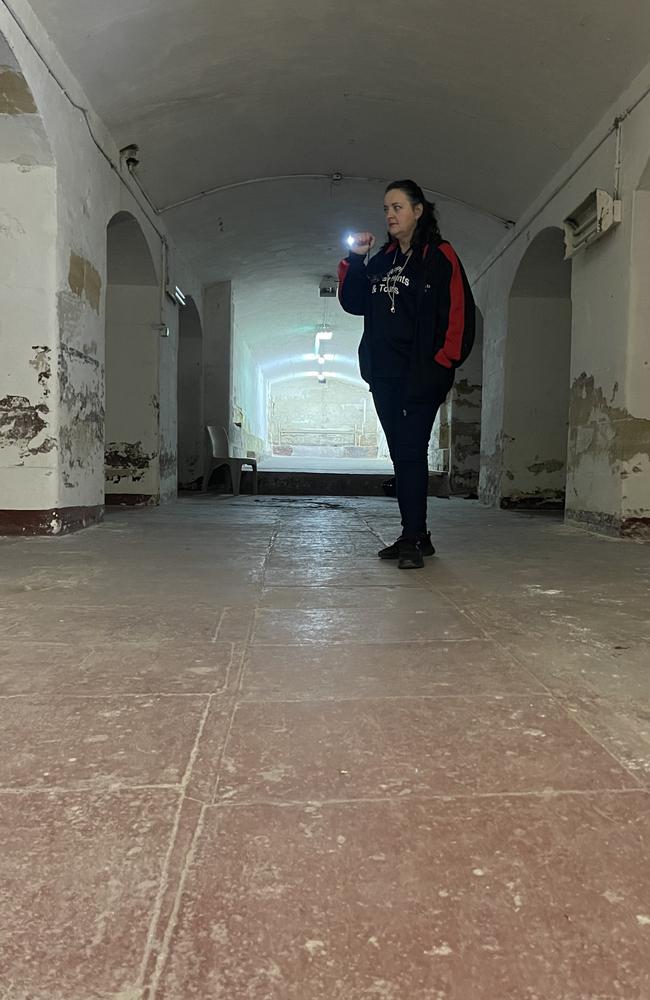 Peta Banks bravely leads ghost tours at Parramatta Gaol.