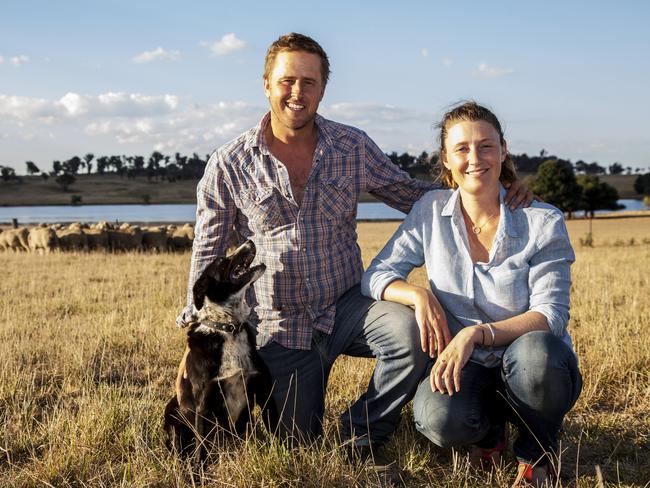 Jock and Olivia Nivison of Yalgoo Genetics at Walcha in NSW. The Weekly Times Coles 2017 Sheep Farmer of the Year finalists. Picture: STEFANIE COOK, CONCENTRIC PHOTOGRAPHY