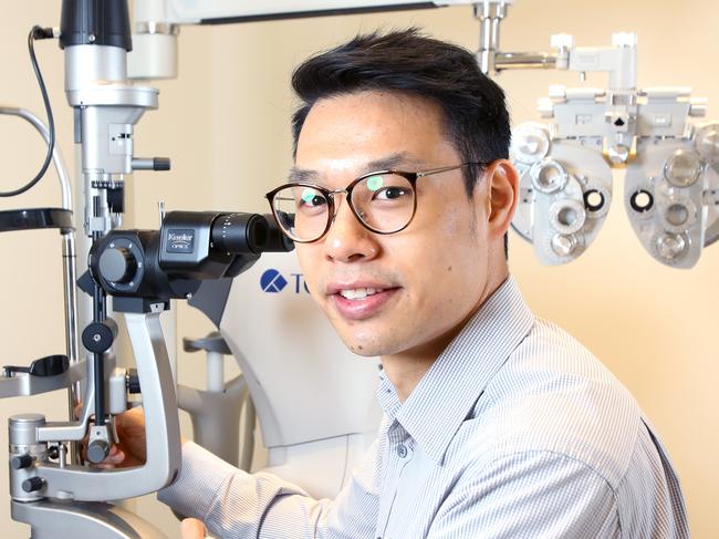 CAREERS COVER: Ming Wong, BUPA Optical Optometrist, Westfield Carindale, Careers in health that are growing due to an ageing population, Carindale Brisbane, on Thursday, July 18, 2019 - Photo Steve Pohlner