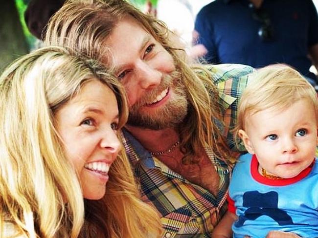 Pete's colleague ... wellness blogger Charlotte Carr, with her husband Wes Carr and son Willow, insists the baby formula has been reworked and is safe.