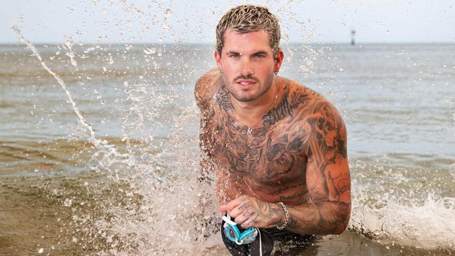 Love Island star Taylor Reid says he went through some ‘dark times’ watching his villain edit on the show. Picture: Tony Gough