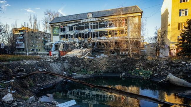 Bakhmut in the Donetsk region has received plenty of attention from the Russians. Photo by Yevhen TITOV / AFP