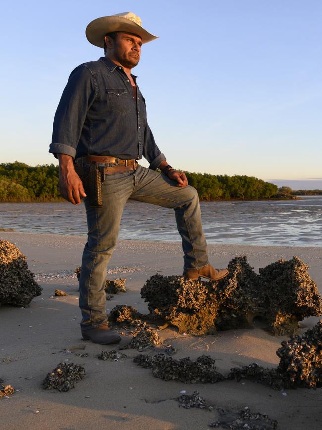 Aaron Pedersen as his character Jay. Picture: David Dare Parker