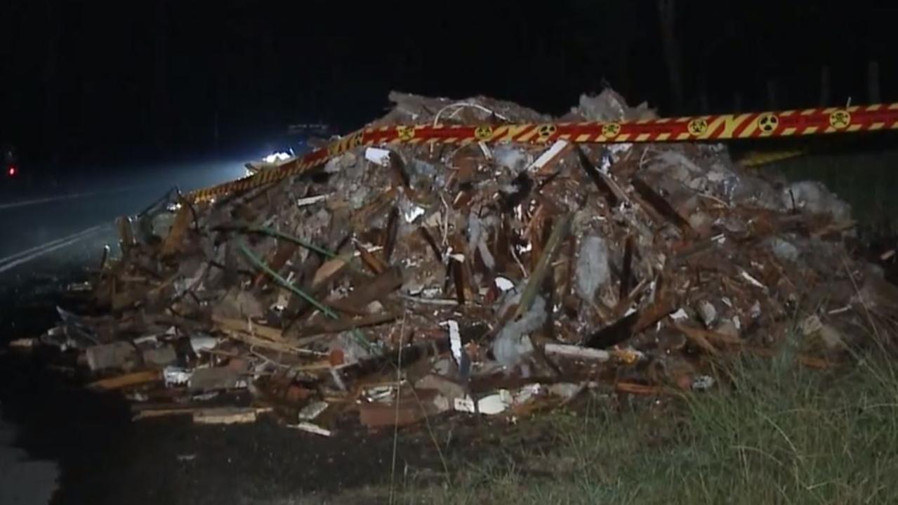 Burning Asbestos Illegally Dumped In Graham Rd, Rossmore In Sydney’s 