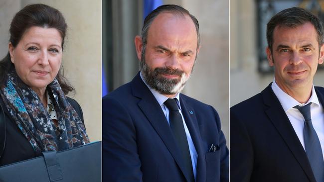 Then French Health and Solidarity Minister Agnes Buzyn, Edouard Philippe and Olivier Veran are facing a probe.