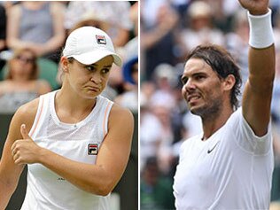 Ash Barty and Rafael Nadal.