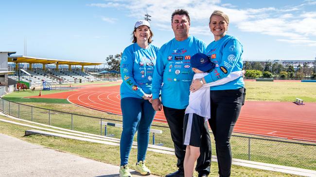 Sandra Sparkes, 24 Hour Fight Against Cancer chairman Warren Morrison, sponsor Louise Sparkes-Howarth and her son Jonathan are ready for this year’s event. Picture: Monique Harmer