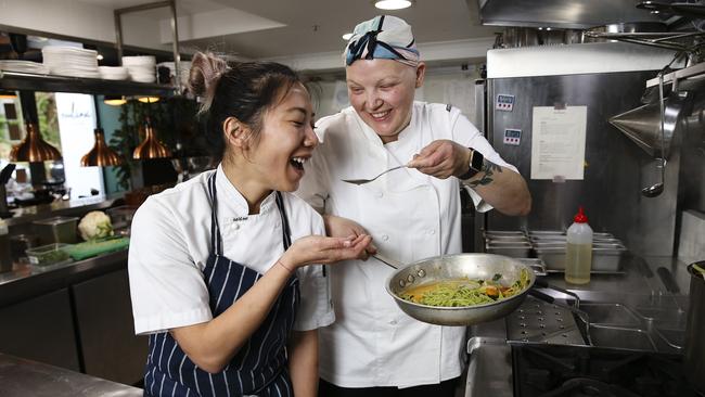 Chef Nicky Shen is filling in as Naomi Lowry’s tastebuds. The owner of Culina et Vinum has lost her sense of taste due to chemotherapy. Picture: Justin Lloyd.