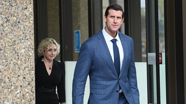 Former SAS soldier Ben Roberts-Smith outside the Supreme Court during his defamation case. Picture: Jeremy Piper