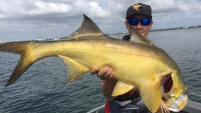 Lachlan Baker with another Brisbane River catch. Picture: Supplied