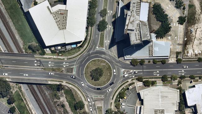 The busy Rocket intersection at Robina before road works.