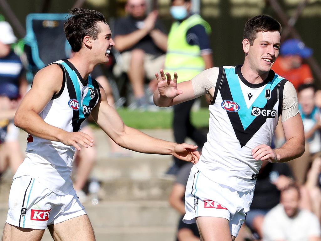 Zak Butters and Connor Rozee have extended their time at Port. Picture: AFL Photos via Getty Images