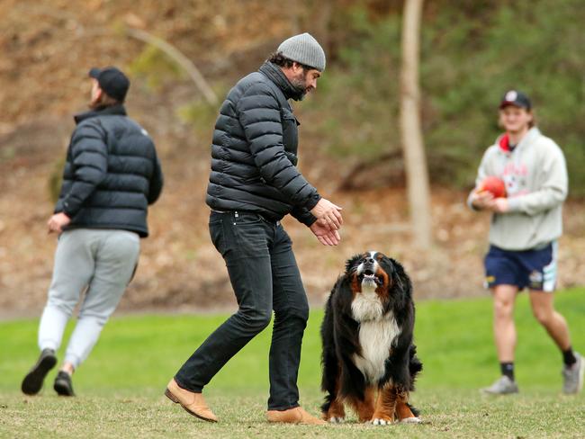 Garry Lyon watches his son play for Old Xaverians in Glen Iris. Picture: Mark Stewart