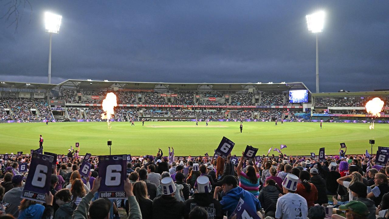 General view during the BBL Qualifier match between the Hobart Hurricanes and Sydney Sixers at Ninja Stadium on January 21, 2025 in Hobart, Australia. Picture: Steve Bell/Getty Images