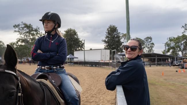 Sam Whiteside and Kelly Slater at the Sunday horse events of the Kilkivan Great Horse Ride. Sunday, July 2, 2023. Picture: Christine Schindler