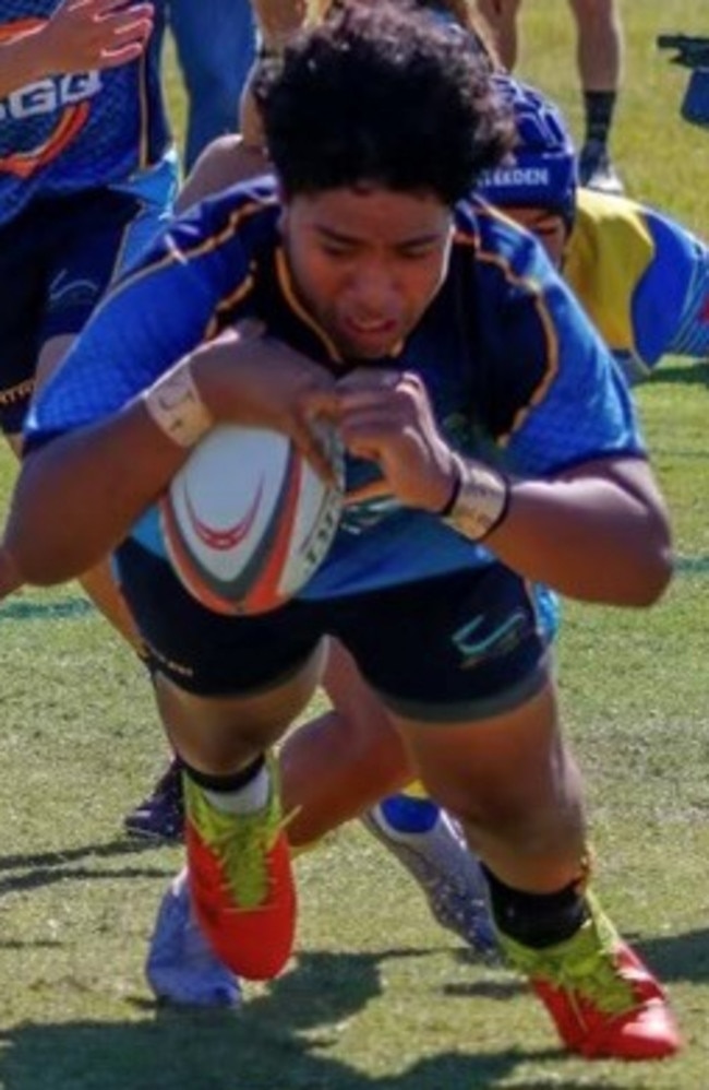 Sunshine Coast junior rugby union star Moses Faleafa.