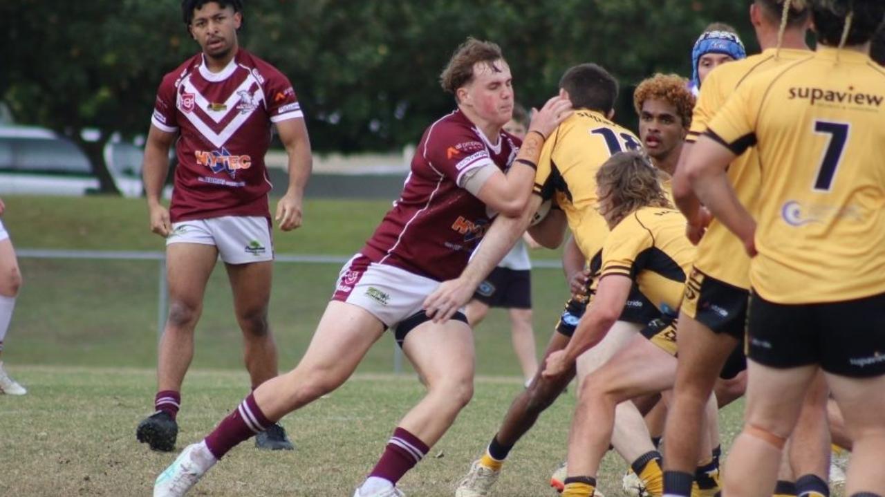 Mitch MacFarlane in action for the Kawana Dolphins. Picture: Tegan Schefe Photography.