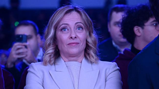 Italy's Prime Minister Giorgia Meloni, on December 14 in Rome, has led a tough and effective crackdown on immigration. Picture: AFP