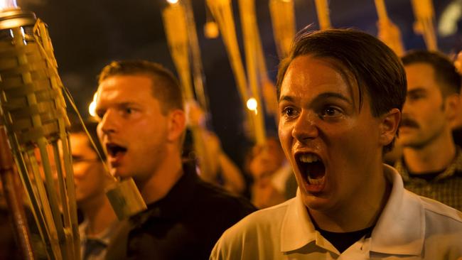 Peter Cvjetanovic was one of a number of nationalist protesters. Picture: Samuel Corum/Anadolu Agency/Getty Images.