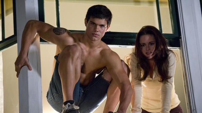 Taylor worked very hard to get in shape for Twilight. Picture: The Twilight Saga: New Moon