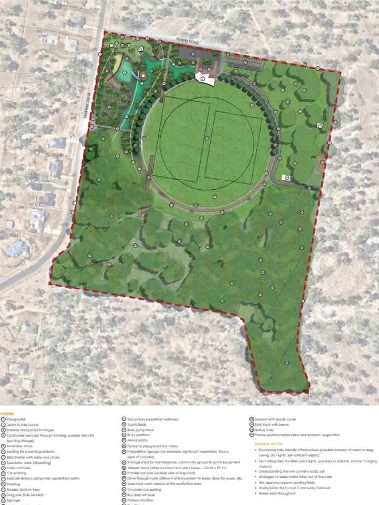 Map of the Lockyer Valley regional playground at Hatton Vale.