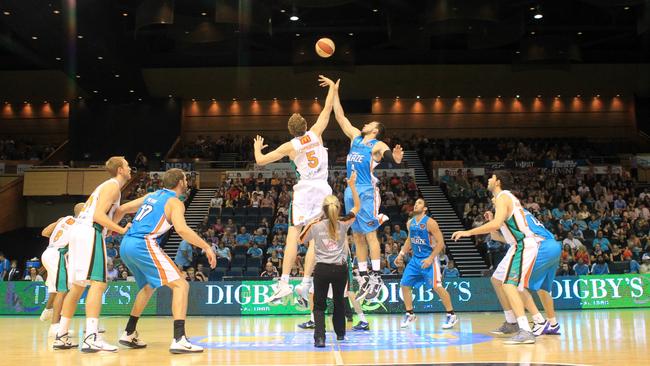 The Gold Coast Blaze playing the Townsville Crocs in of their last games in 2012.