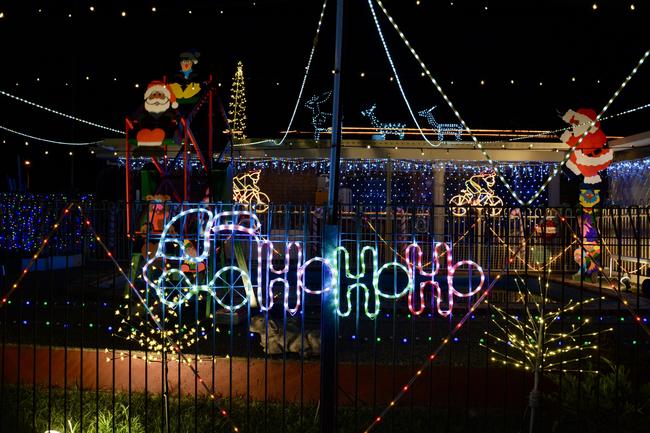 Christmas lights in Grosvenor Place in West Mackay. Picture: Rae Wilson