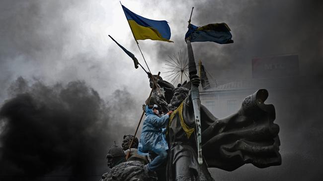 Anti-government protesters in Independence Square, Kiev, in 2014. Picture: Getty Images