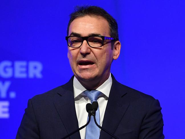 Premier Steven Marshall was in Sydney addressing the 60th Federal Council of the Liberal Party on Saturday. AAP Image/Joel Carrett