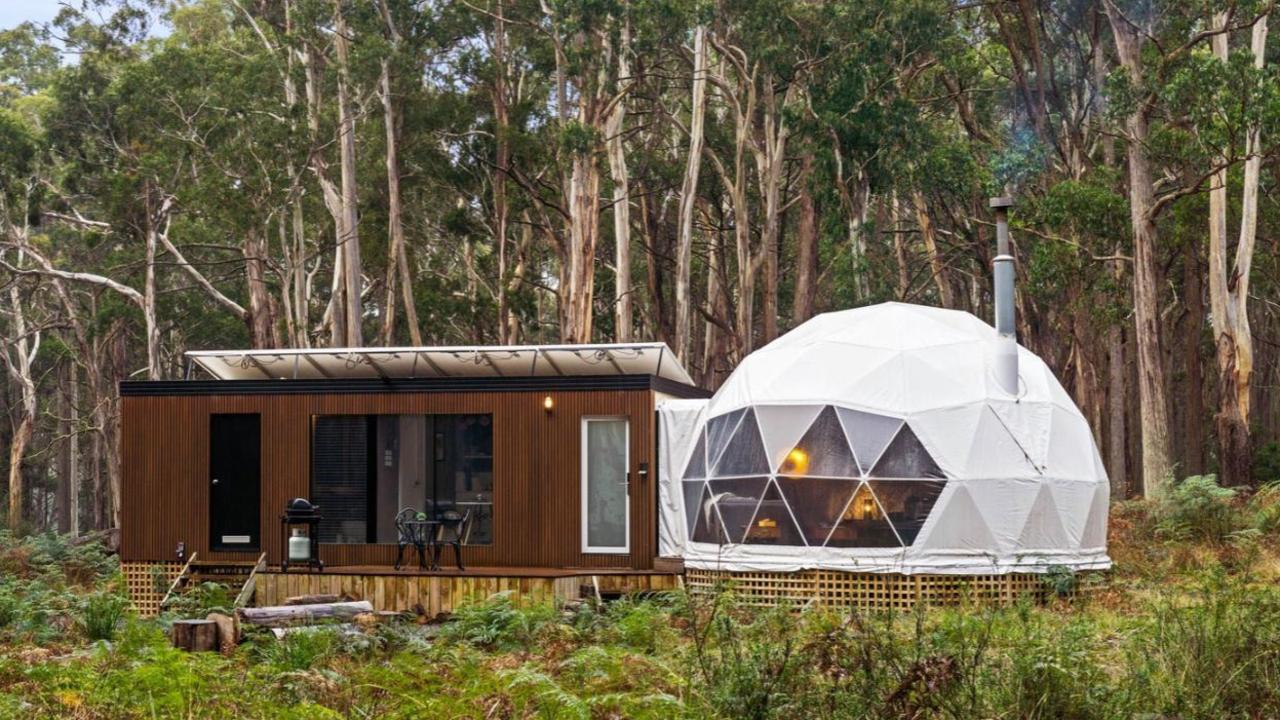 50 Marshalls Rd, Musk features an Eco Retreat with a 6m-high dome, romantic mood lighting and a water tank.