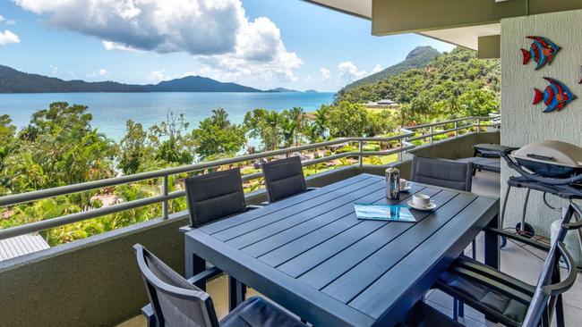 This two-bedroom unit at 206/16 Resort Dr, Hamilton Island, is on the market for $1.05m.