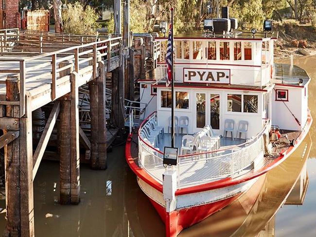 The Pyap runs a 60-minute non-stop return journey along the Murray River from the Pioneer Settlement in Swan Hill. Picture: Facebook