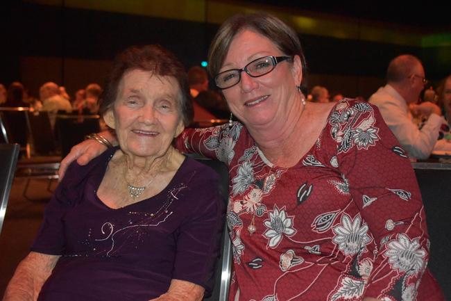Rhoda Wenck and Glenda Gallant at the 2022 Mackay Australia Day Awards at the MECC on January 25. Picture: Lillian Watkins