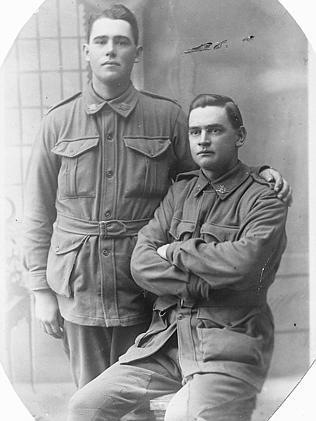 Clarence Leslie Smith (Military Medal) with younger brother Errol standing.