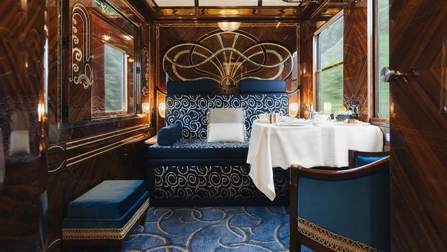 One of the new suites on Belmond's Venice-Simplon-Orient-Express.