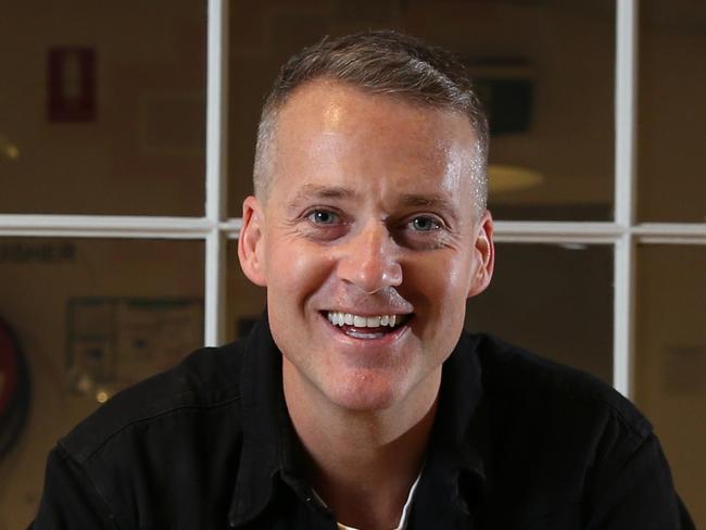 04/05/2023. Jules Lund is set to launch a new radio show in Melbourne which will focus on entrepreneurship in his new drivetime show, photographed at WeWork Coworking space in Sydney. Britta Campion / The Australian