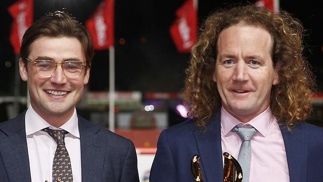 Trainers David Eustace (left) and Ciaron Maher are looking for back-to-backs in the Gimcrack Stakes with Coolangatta. Picture: Getty Images