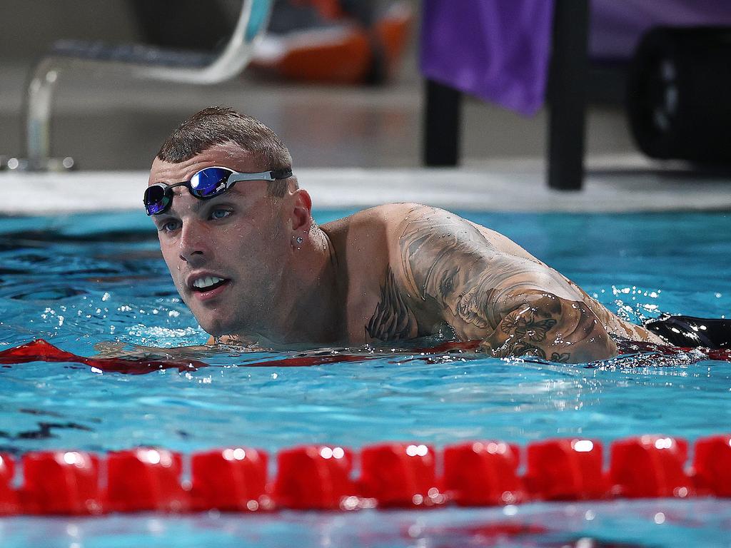 Chalmers said it took great strength to stand up and swim after fiery press conference the night before. Picture: Michael Klein