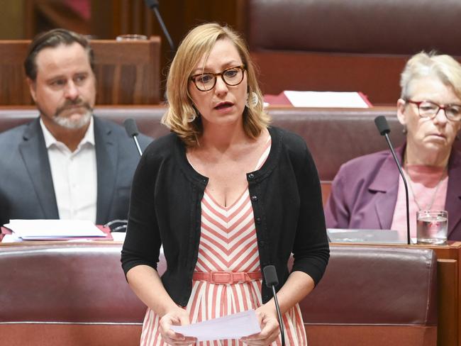 Senator Larissa Waters has labelled Mr Richardson’s dual roles as ‘outrageous’. Picture: NCA NewsWire / Martin Ollman