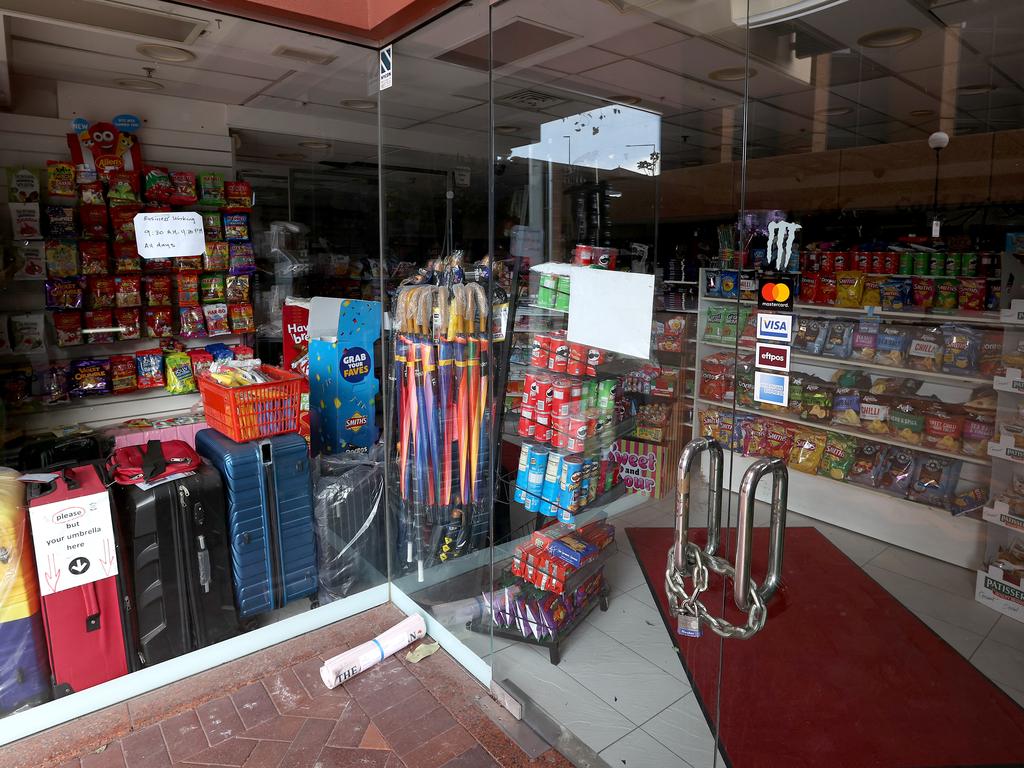 A closed convenience store in The Rocks. Picture: Toby Zerna