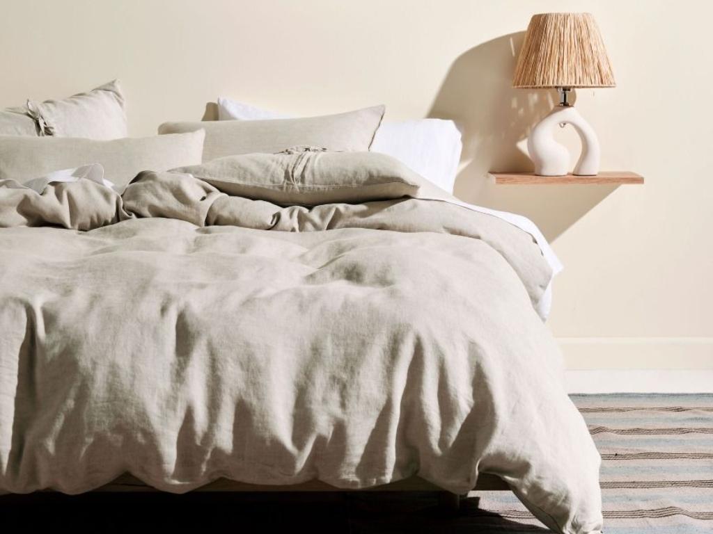 Nimes Natural Linen Quilt Cover Set. Picture: Linen House.