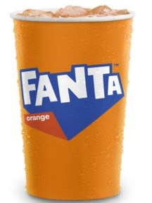 A generic image of takeaway cup of Fanta.