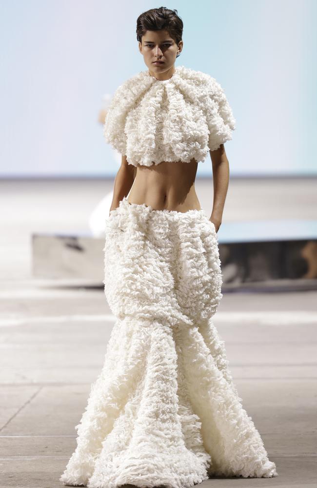 The outfit on the runway. Picture: Getty Images