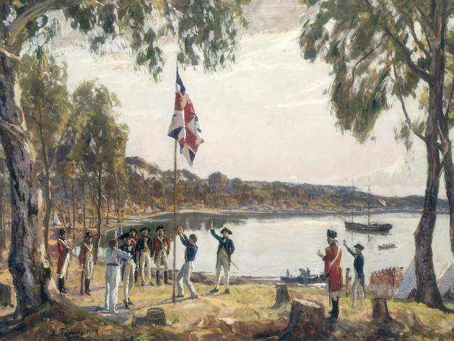 January 26 is not the ‘discovery’ date of Australia or the day the First Fleet arrived. It’s the date Captain Arthur Phillip established a penal colony in Sydney Cove. Image: State Library of NSW.