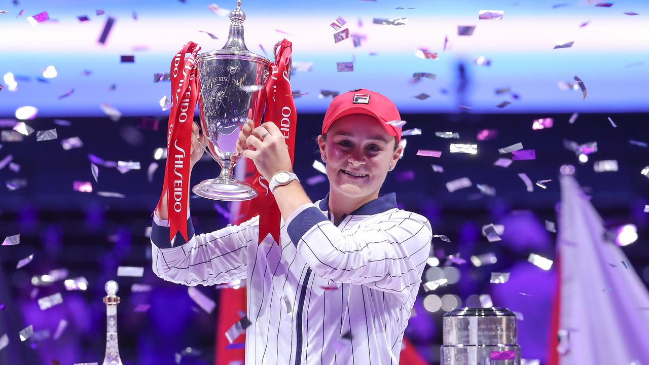 Ashleigh Barty was the last player to be crowned queen at the WTA Tour Finals in 2019 before the tournament was taken away from China. Photo by Lintao Zhang/Getty Images.