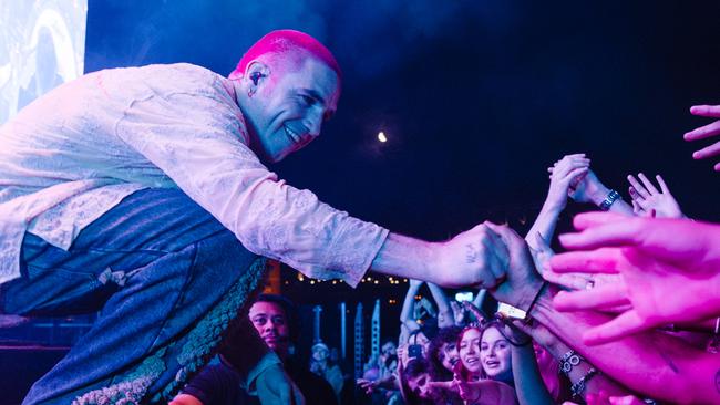 Fontaines DC at the Sydney Opera House Forecourt. Picture: Mikki Gomez